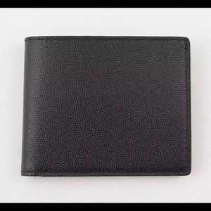 AUTHENTIC NEW TOM FORD BLACK PEBBLED BI-FOLD WALLET WITH COIN POCKET